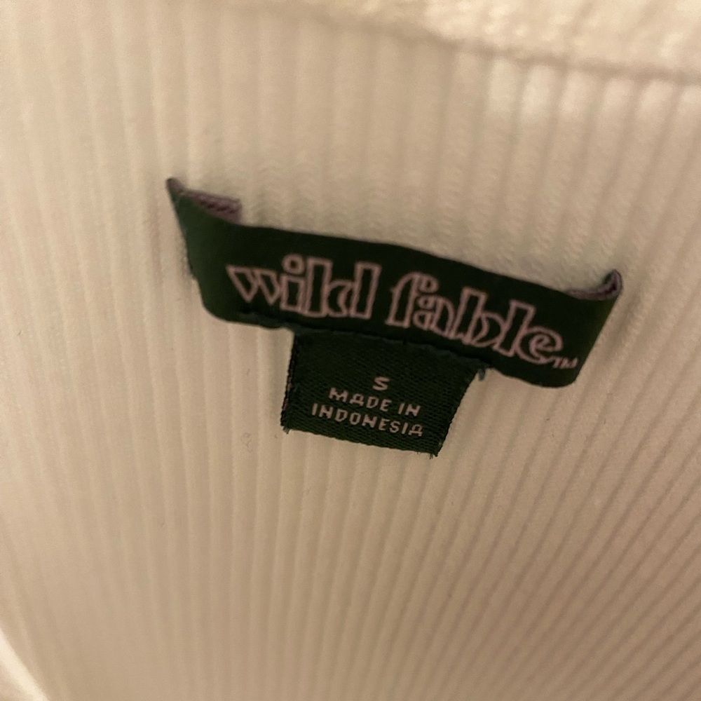 Wild Fable Ribbed White Tank Top- Women’s Small - Picture 2 of 3